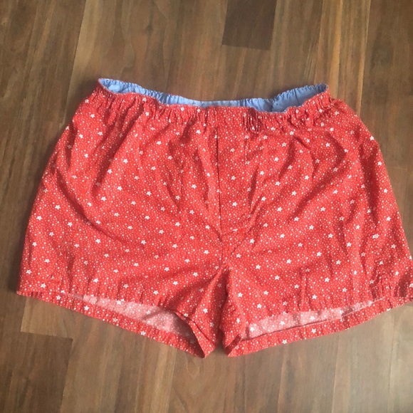 Banana Republic Womens Boxers Pajamas Size S Red 100% cotton Shorts - Picture 1 of 5